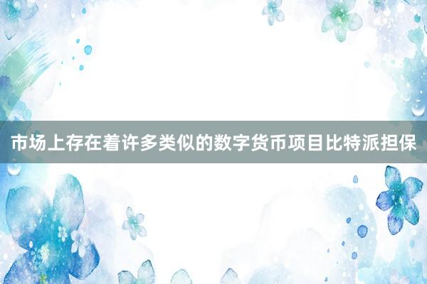 市场上存在着许多类似的数字货币项目比特派担保