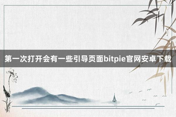 第一次打开会有一些引导页面bitpie官网安卓下载