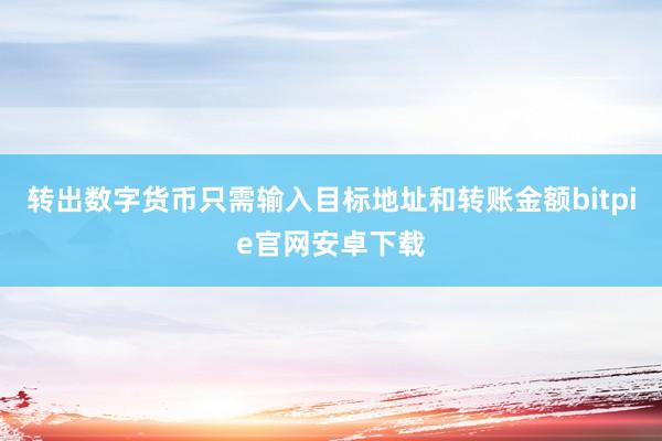 转出数字货币只需输入目标地址和转账金额bitpie官网安卓下载