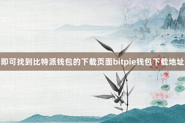 即可找到比特派钱包的下载页面bitpie钱包下载地址