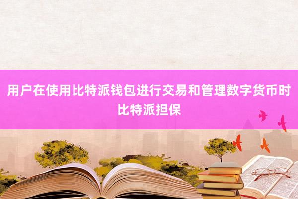 用户在使用比特派钱包进行交易和管理数字货币时比特派担保