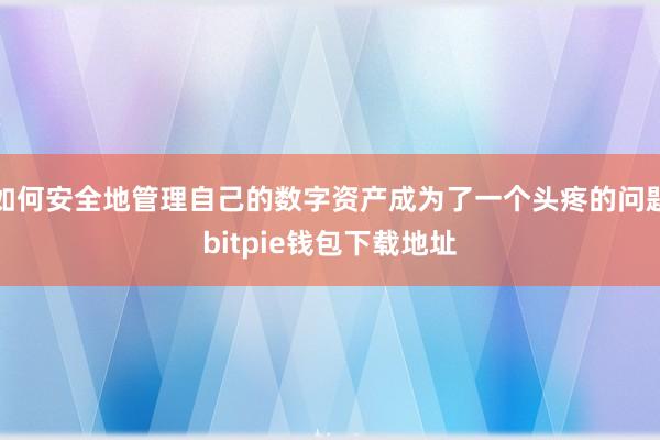 如何安全地管理自己的数字资产成为了一个头疼的问题bitpie钱包下载地址