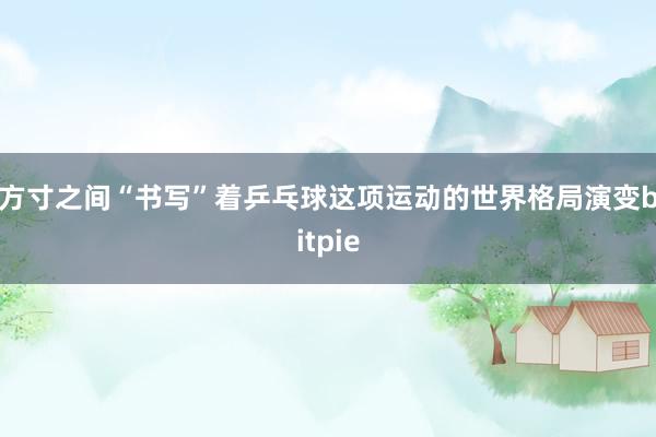 方寸之间“书写”着乒乓球这项运动的世界格局演变bitpie