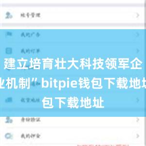 建立培育壮大科技领军企业机制”bitpie钱包下载地址