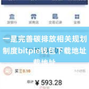 一是完善碳排放相关规划制度bitpie钱包下载地址