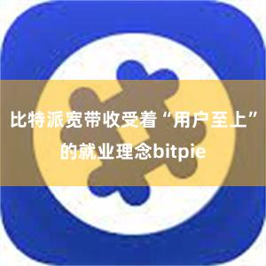 比特派宽带收受着“用户至上”的就业理念bitpie